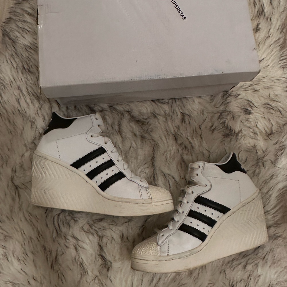 Adidas wedge sneakers size 6. With box. Pre loved